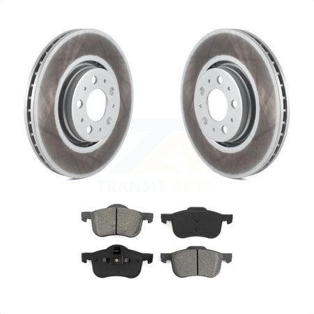 Front Coated Disc Brake Rotors And Semi-Metallic Pads Kit For 2008 Volvo S60 With 316mm Diameter Rotor KGS-100295 by Transit Auto