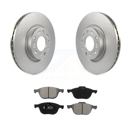 Front Coated Disc Brake Rotors And Semi-Metallic Pads Kit For Mazda 3 5 Sport KGS-100299 by Transit Auto