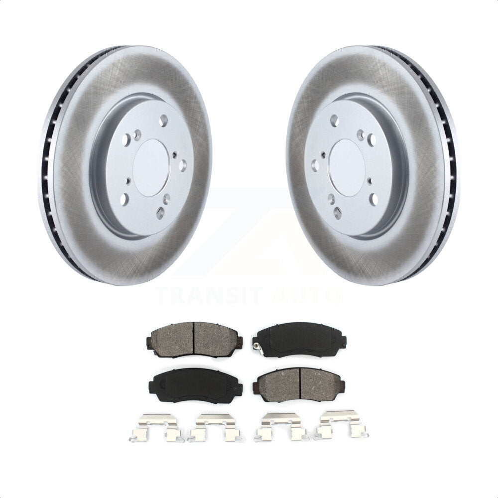 Front Coated Disc Brake Rotors And Semi-Metallic Pads Kit For 2005-2010 Honda Odyssey KGS-100301 by Transit Auto