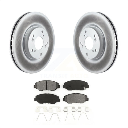 Front Coated Disc Brake Rotors And Semi-Metallic Pads Kit For Honda Civic CR-V Acura ILX KGS-100308 by Transit Auto