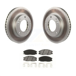 Front Coated Disc Brake Rotors And Semi-Metallic Pads Kit For 2003-2006 Kia Sorento KGS-100312