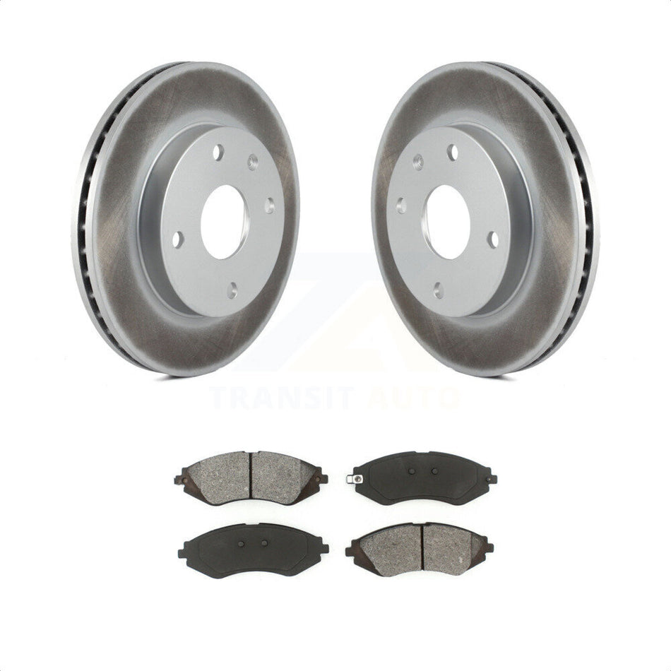 Front Coated Disc Brake Rotors And Semi-Metallic Pads Kit For Suzuki Forenza Reno Chevrolet Optra KGS-100315 by Transit Auto