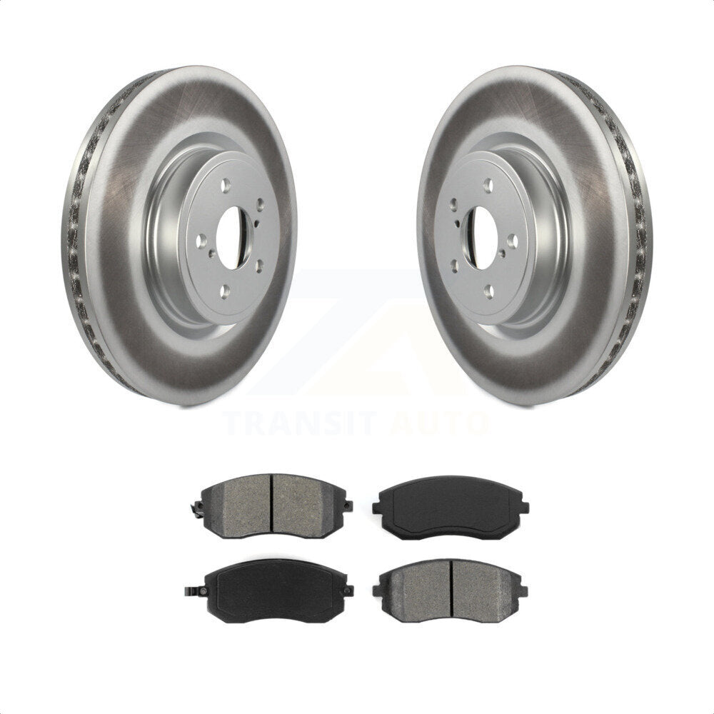 Front Coated Disc Brake Rotors And Semi-Metallic Pads Kit For Subaru Legacy KGS-100322 by Transit Auto