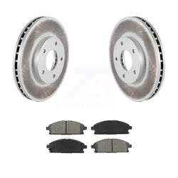 Front Coated Disc Brake Rotors And Semi-Metallic Pads Kit For 2004-2006 Nissan X-Trail KGS-100333