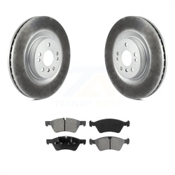 Front Coated Disc Brake Rotors And Semi-Metallic Pads Kit For Mercedes-Benz ML350 GL450 R350 GL550 ML320 GL350 ML550 GL320 KGS-100338