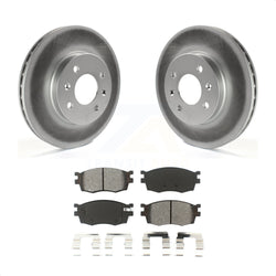 Front Coated Disc Brake Rotors And Semi-Metallic Pads Kit For Hyundai Accent Kia Rio Rio5 KGS-100340