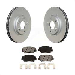 Front Coated Disc Brake Rotors And Semi-Metallic Pads Kit For 2014-2017 Kia Rondo KGS-100347