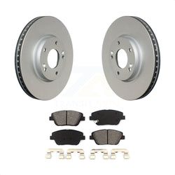 Front Coated Disc Brake Rotors And Semi-Metallic Pads Kit For Hyundai Sonata Kia Optima KGS-100348