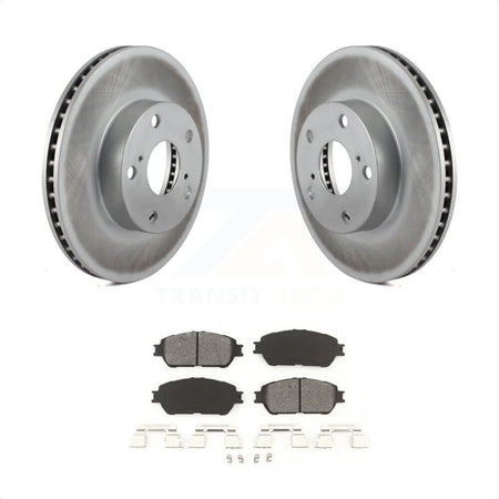 Front Coated Disc Brake Rotors And Semi-Metallic Pads Kit For 2005-2015 Toyota Tacoma With 5 Lug Wheels KGS-100353 by Transit Auto