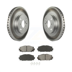 Front Coated Disc Brake Rotors And Semi-Metallic Pads Kit For Toyota Yaris Prius C Scion iQ KGS-100359