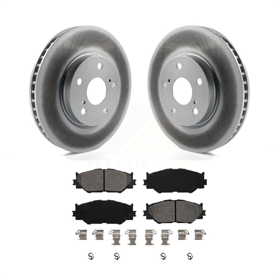 Front Coated Disc Brake Rotors And Semi-Metallic Pads Kit For Lexus IS250 KGS-100363 by Transit Auto