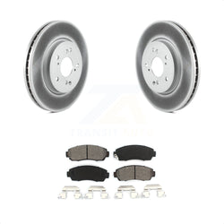 Front Coated Disc Brake Rotors And Semi-Metallic Pads Kit For Honda CR-V Acura RDX Accord Crosstour KGS-100366