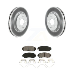 Front Coated Disc Brake Rotors And Semi-Metallic Pads Kit For Honda CR-V Crosstour Accord KGS-100367
