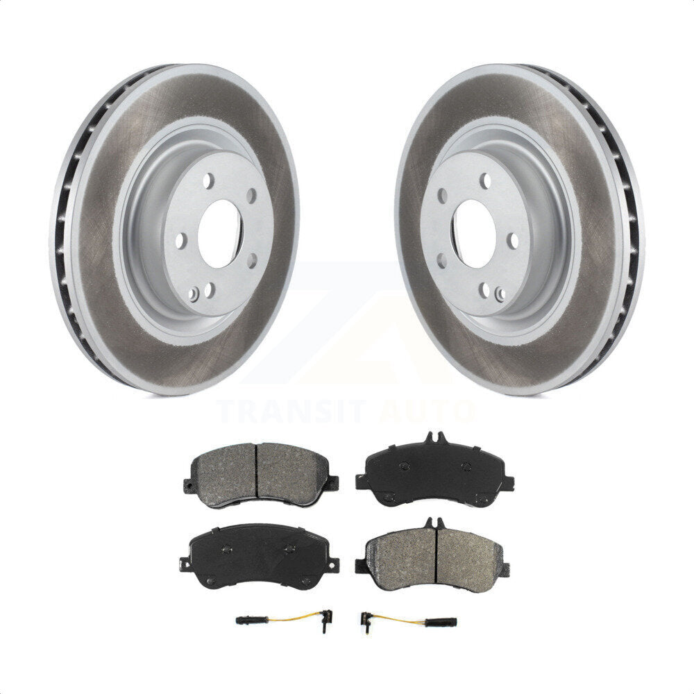 Front Coated Disc Brake Rotors And Semi-Metallic Pads Kit For Mercedes-Benz GLK350 GLK250 KGS-100373 by Transit Auto