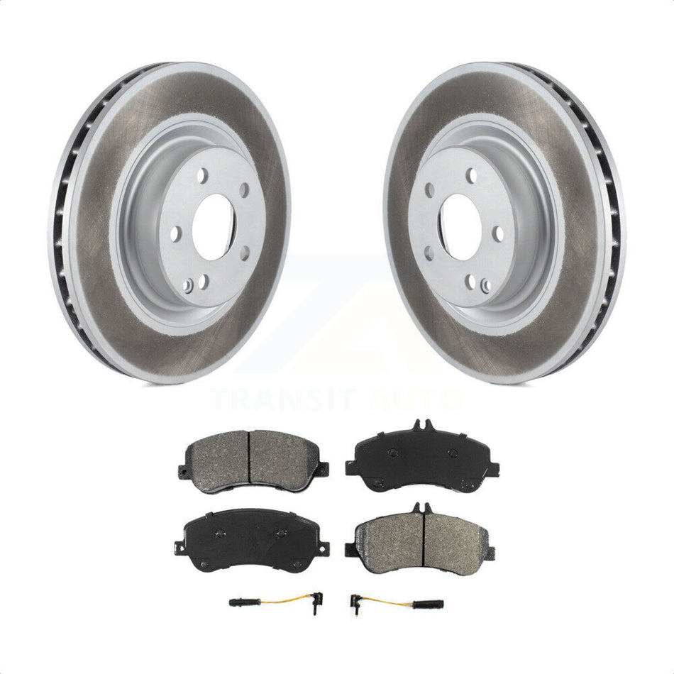 Front Coated Disc Brake Rotors And Semi-Metallic Pads Kit For Mercedes-Benz GLK350 GLK250 KGS-100373 by Transit Auto