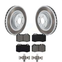 Front Coated Disc Brake Rotors And Semi-Metallic Pads Kit For Mercedes-Benz CLS550 CLS500 E550 KGS-100374