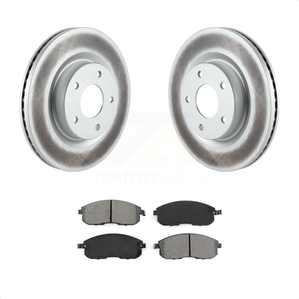 Front Coated Disc Brake Rotors And Semi-Metallic Pads Kit For Nissan Altima KGS-100380 by Transit Auto