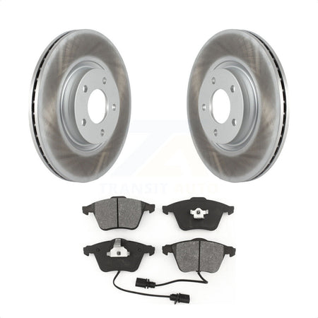 Front Coated Disc Brake Rotors And Semi-Metallic Pads Kit For Mazda 3 KGS-100384 by Transit Auto