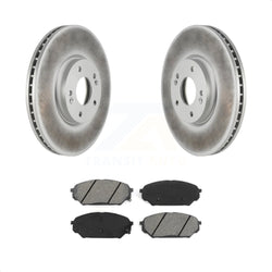 Front Coated Disc Brake Rotors And Semi-Metallic Pads Kit For 2007-2012 Hyundai Veracruz KGS-100398
