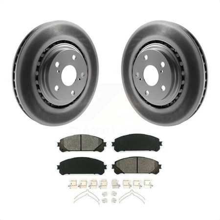 Front Coated Disc Brake Rotors And Semi-Metallic Pads Kit For Toyota Highlander Sienna Lexus RX350 NX200t NX300 RX450h NX300h KGS-100399 by Transit Auto