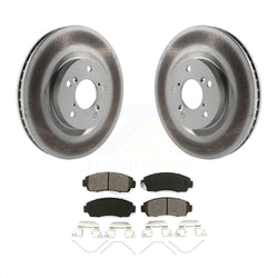 Front Coated Disc Brake Rotors And Semi-Metallic Pads Kit For 2011-2014 Honda Odyssey KGS-100423