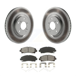 Front Coated Disc Brake Rotors And Semi-Metallic Pads Kit For 2009-2014 Acura TL KGS-100424