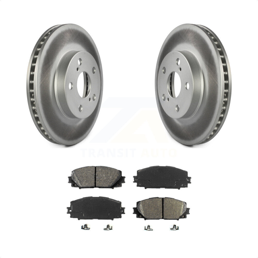 Front Coated Disc Brake Rotors And Semi-Metallic Pads Kit For Toyota Prius Lexus CT200h Plug-In KGS-100426 by Transit Auto