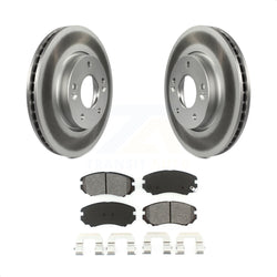 Front Coated Disc Brake Rotors And Semi-Metallic Pads Kit For 2010-2011 Kia Soul 2.0L KGS-100429