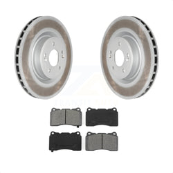 Front Coated Disc Brake Rotors And Semi-Metallic Pads Kit For Hyundai Genesis Coupe KGS-100431