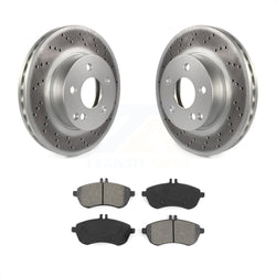 Front Coated Disc Brake Rotors And Semi-Metallic Pads Kit For Mercedes-Benz C300 C250 C230 KGS-100438