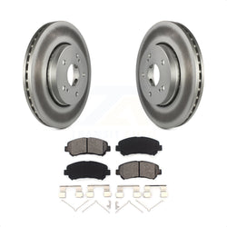 Front Coated Disc Brake Rotors And Semi-Metallic Pads Kit For 2010-2013 Suzuki Kizashi KGS-100443