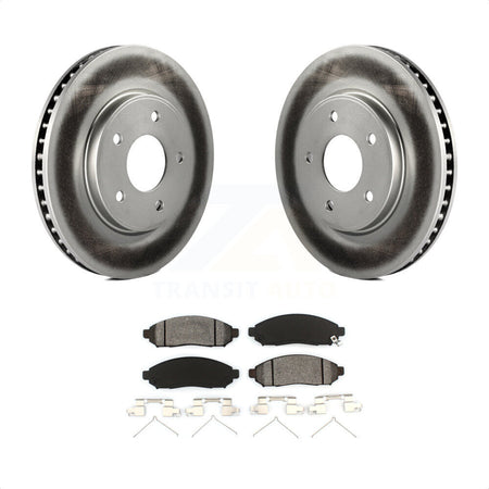 Front Coated Disc Brake Rotors And Semi-Metallic Pads Kit For Nissan NV200 LEAF Chevrolet City Express KGS-100448 by Transit Auto