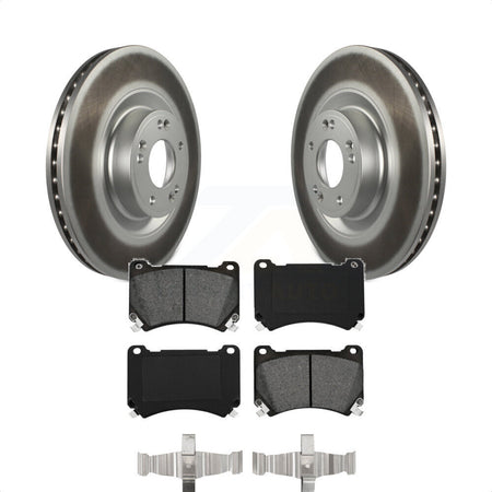 Front Coated Disc Brake Rotors And Semi-Metallic Pads Kit For Hyundai Genesis Equus KGS-100449 by Transit Auto