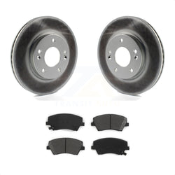 Front Coated Disc Brake Rotors And Semi-Metallic Pads Kit For Hyundai Elantra KGS-100452