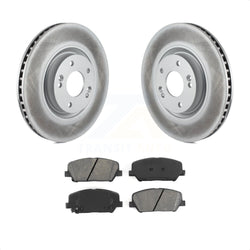 Front Coated Disc Brake Rotors And Semi-Metallic Pads Kit For 2011-2015 Kia Optima 2.0L KGS-100454