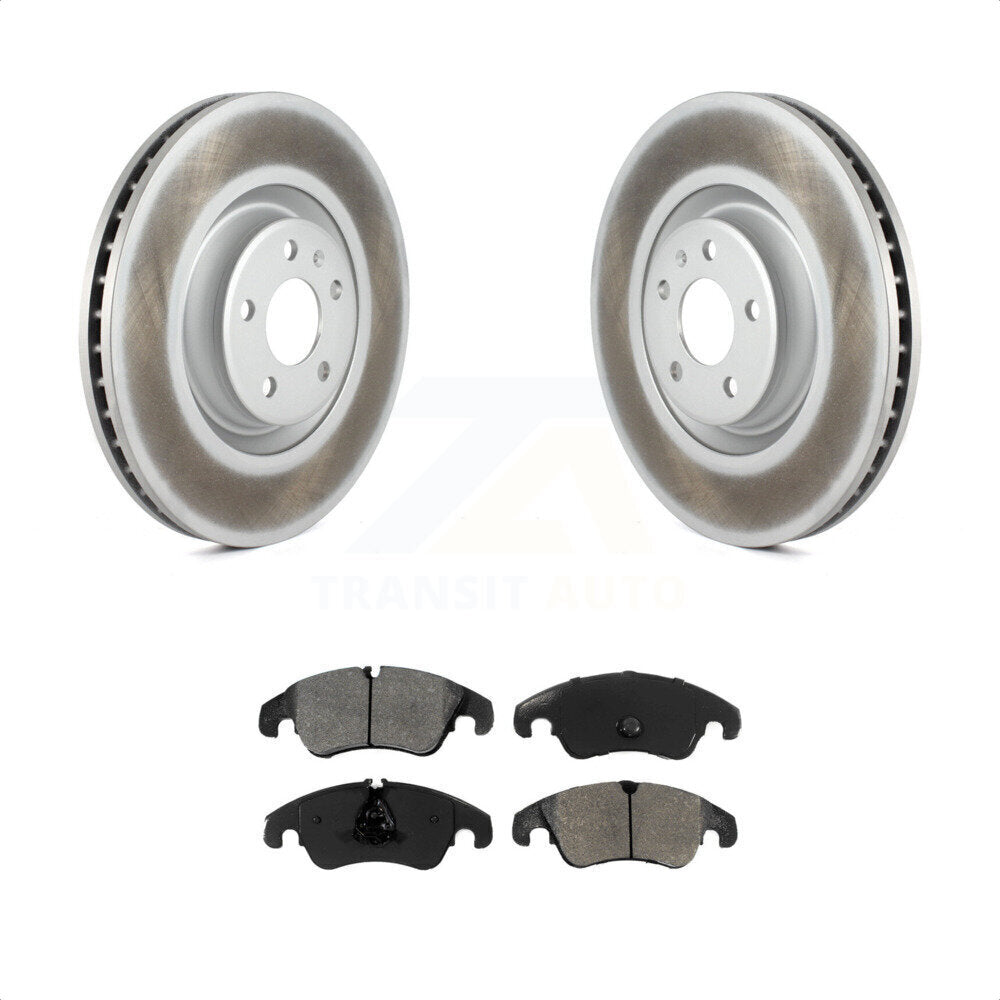 Front Coated Disc Brake Rotors And Semi-Metallic Pads Kit For Audi A6 KGS-100460 by Transit Auto