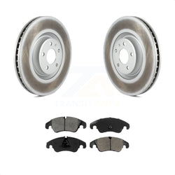 Front Coated Disc Brake Rotors And Semi-Metallic Pads Kit For Audi A6 KGS-100460