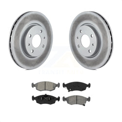 Front Coated Disc Brake Rotors And Semi-Metallic Pads Kit For Fiat 500 KGS-100462