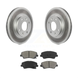 Front Coated Disc Brake Rotors And Semi-Metallic Pads Kit For Hyundai Accent Kia Rio KGS-100468