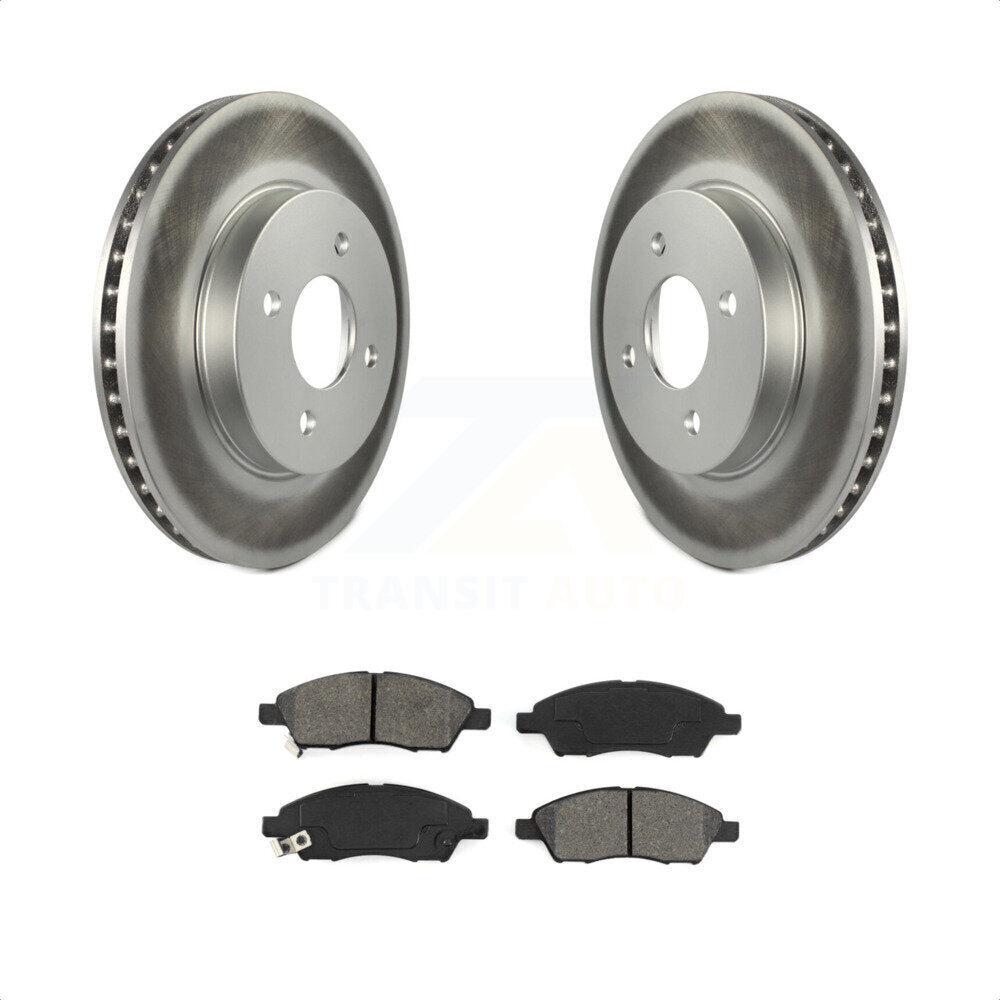 Front Coated Disc Brake Rotors And Semi-Metallic Pads Kit For Nissan Versa Note Micra KGS-100469 by Transit Auto