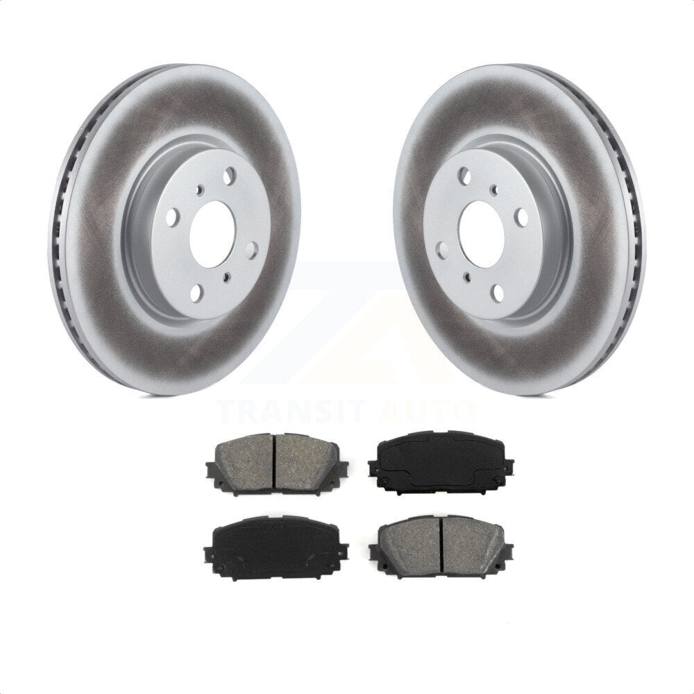 Front Coated Disc Brake Rotors And Semi-Metallic Pads Kit For Toyota Yaris KGS-100470 by Transit Auto