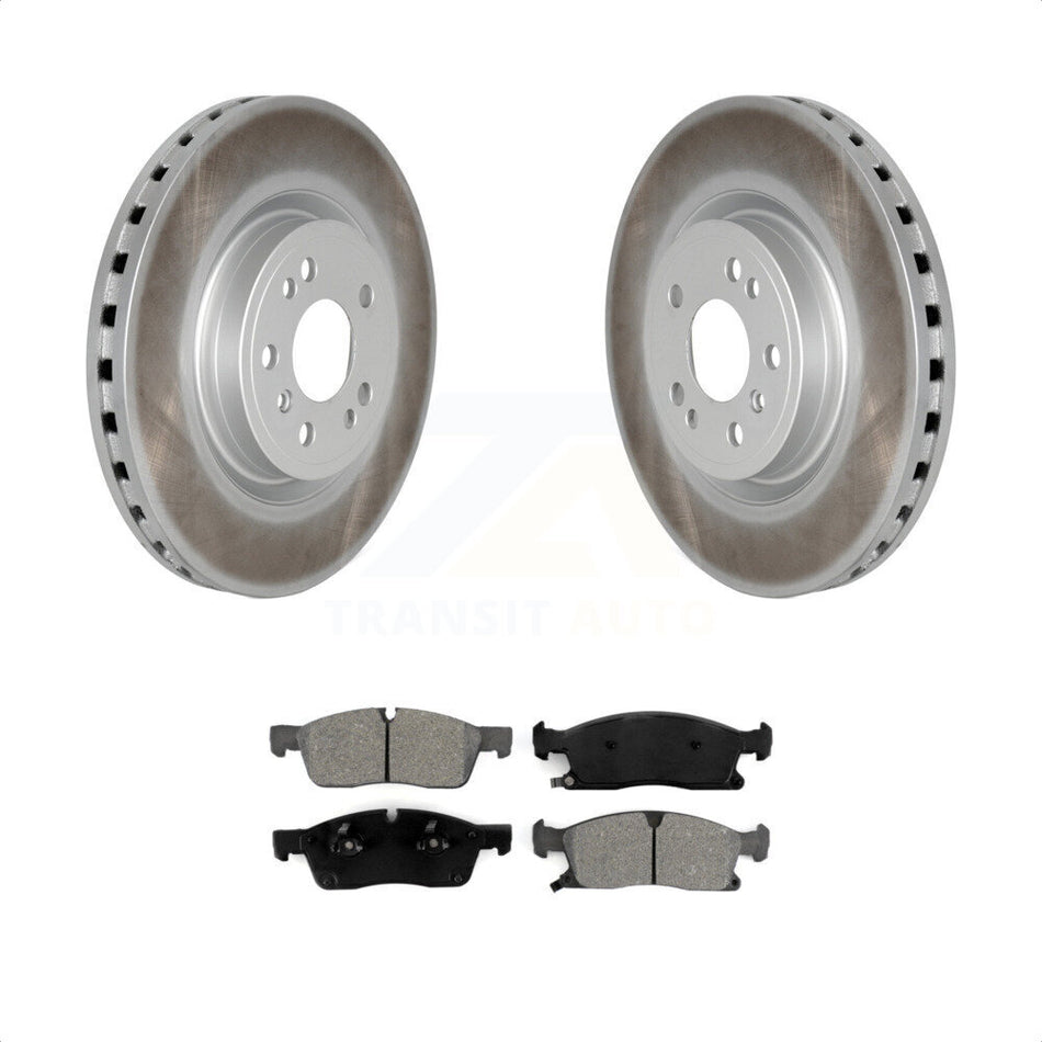 Front Coated Disc Brake Rotors And Semi-Metallic Pads Kit For Mercedes-Benz ML350 GLE350 ML250 GLE300d KGS-100471 by Transit Auto