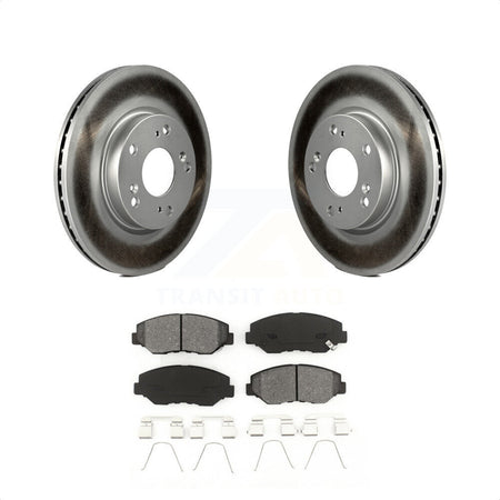 Front Coated Disc Brake Rotors And Semi-Metallic Pads Kit For 2013 Acura ILX 2.0L KGS-100473 by Transit Auto