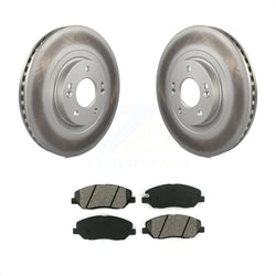 Front Coated Disc Brake Rotors And Semi-Metallic Pads Kit For 2013-2016 Hyundai Santa Fe XL 3.3L KGS-100474