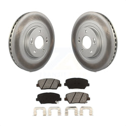 Front Coated Disc Brake Rotors And Semi-Metallic Pads Kit For Hyundai Santa Fe Sport Kia Sorento KGS-100475