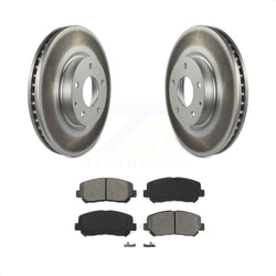 Front Coated Disc Brake Rotors And Semi-Metallic Pads Kit For 2013-2015 Mazda CX-5 KGS-100477