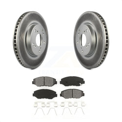 Front Coated Disc Brake Rotors And Semi-Metallic Pads Kit For 2015 Honda Civic EX with Manual transmission KGS-100481