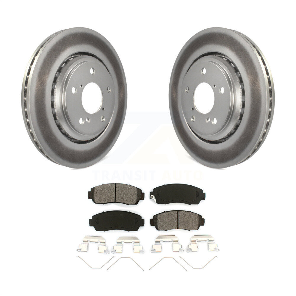 Front Coated Disc Brake Rotors And Semi-Metallic Pads Kit For Honda Odyssey Passport KGS-100484 by Transit Auto