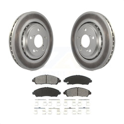 Front Coated Disc Brake Rotors And Semi-Metallic Pads Kit For Honda Pilot Acura MDX Ridgeline KGS-100485