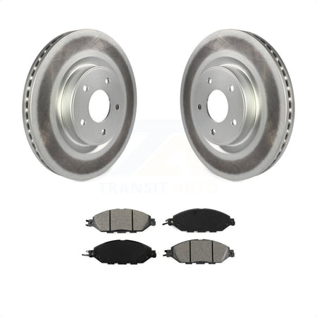 Front Coated Disc Brake Rotors And Semi-Metallic Pads Kit For Nissan Pathfinder Murano INFINITI QX60 JX35 KGS-100486 by Transit Auto